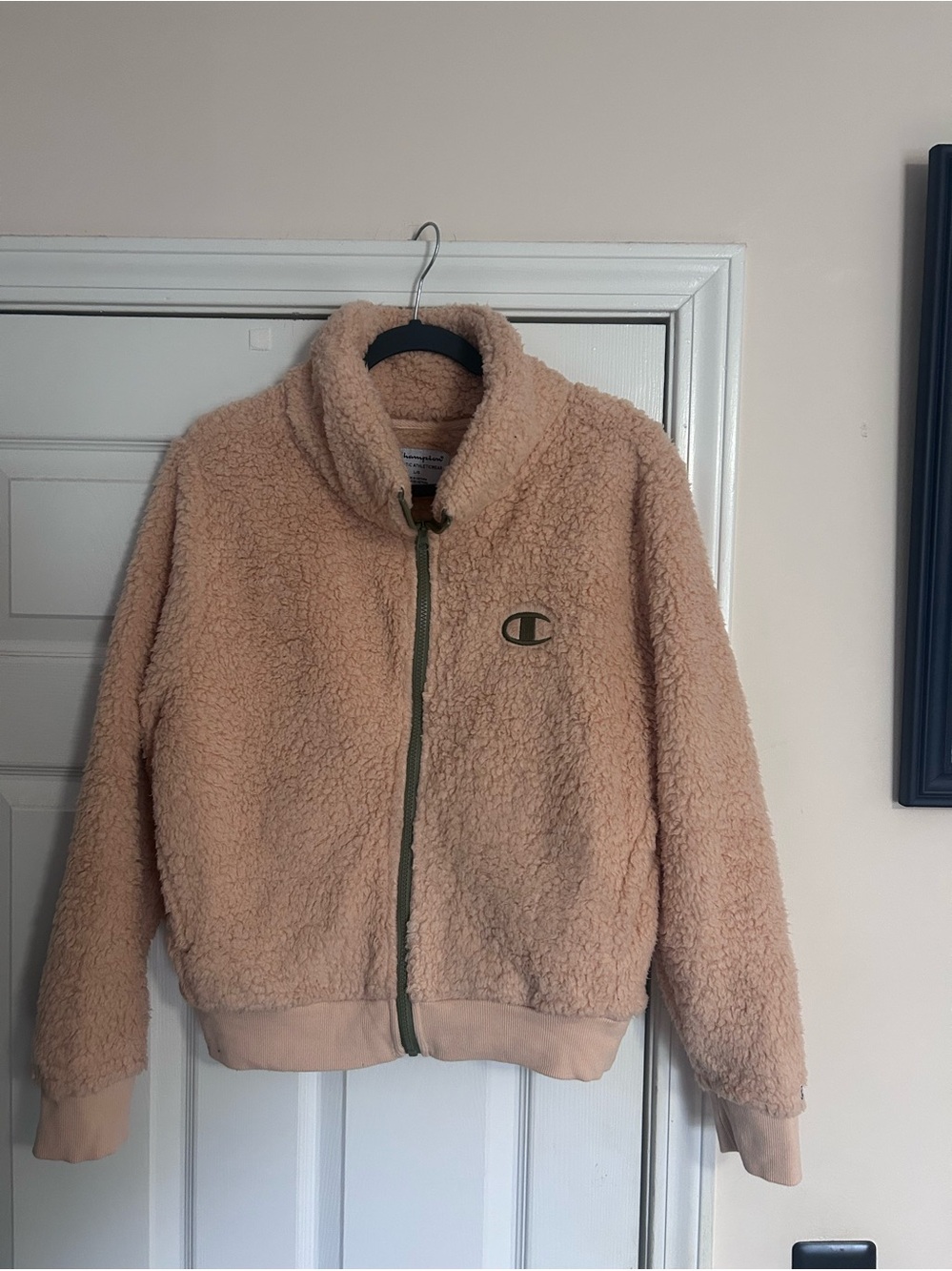 Champion Peach Sherpa Zip-Up Jacket